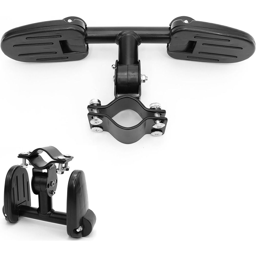 Uniwersalne czarne podnóżki robić rowerka trójkołowego dla malucha, pedały podnóżka, podnóżki składane, podnóżek robić rowerka biegowego dla malucha