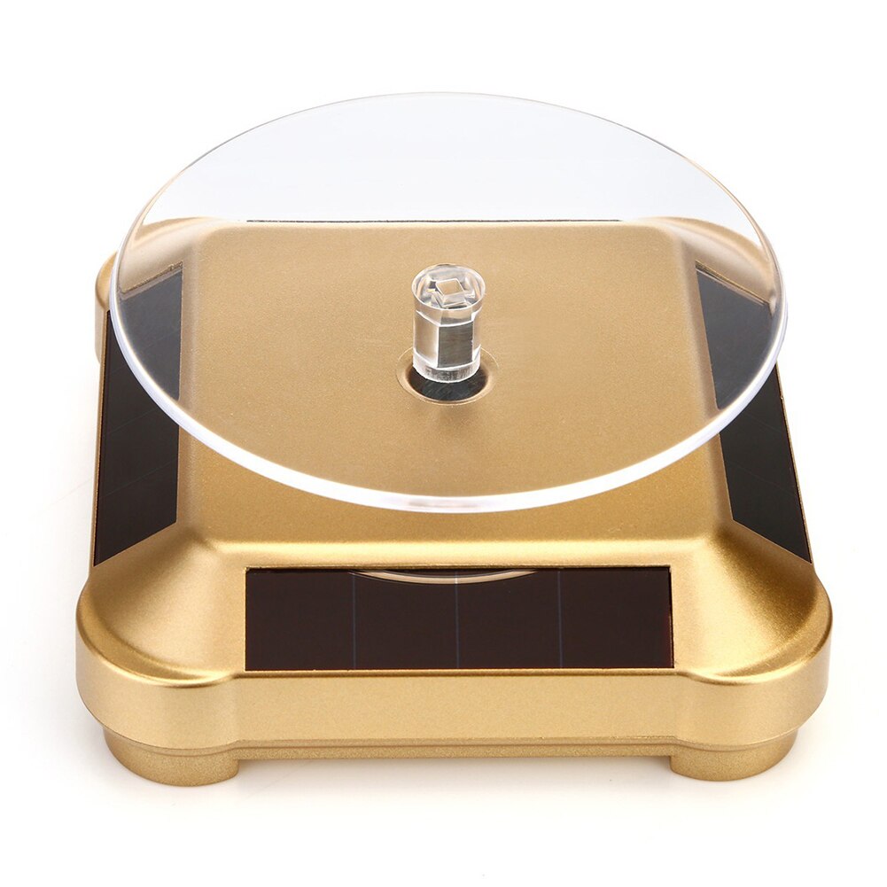 360 grad Solar- Schmuck Veranstalter Schaufenster Plattenspieler Uhr Telefon Schmuck Dreh Halfter Ring Schmuck fallen Kasten