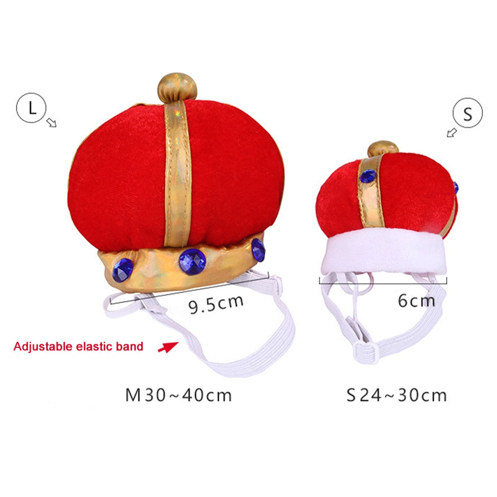 Couvre-chef de chat pour animaux de compagnie petit roi reine chapeau intéressant chiot couronne chapeau de déguisement nouvel an fête Cosplay accessoires