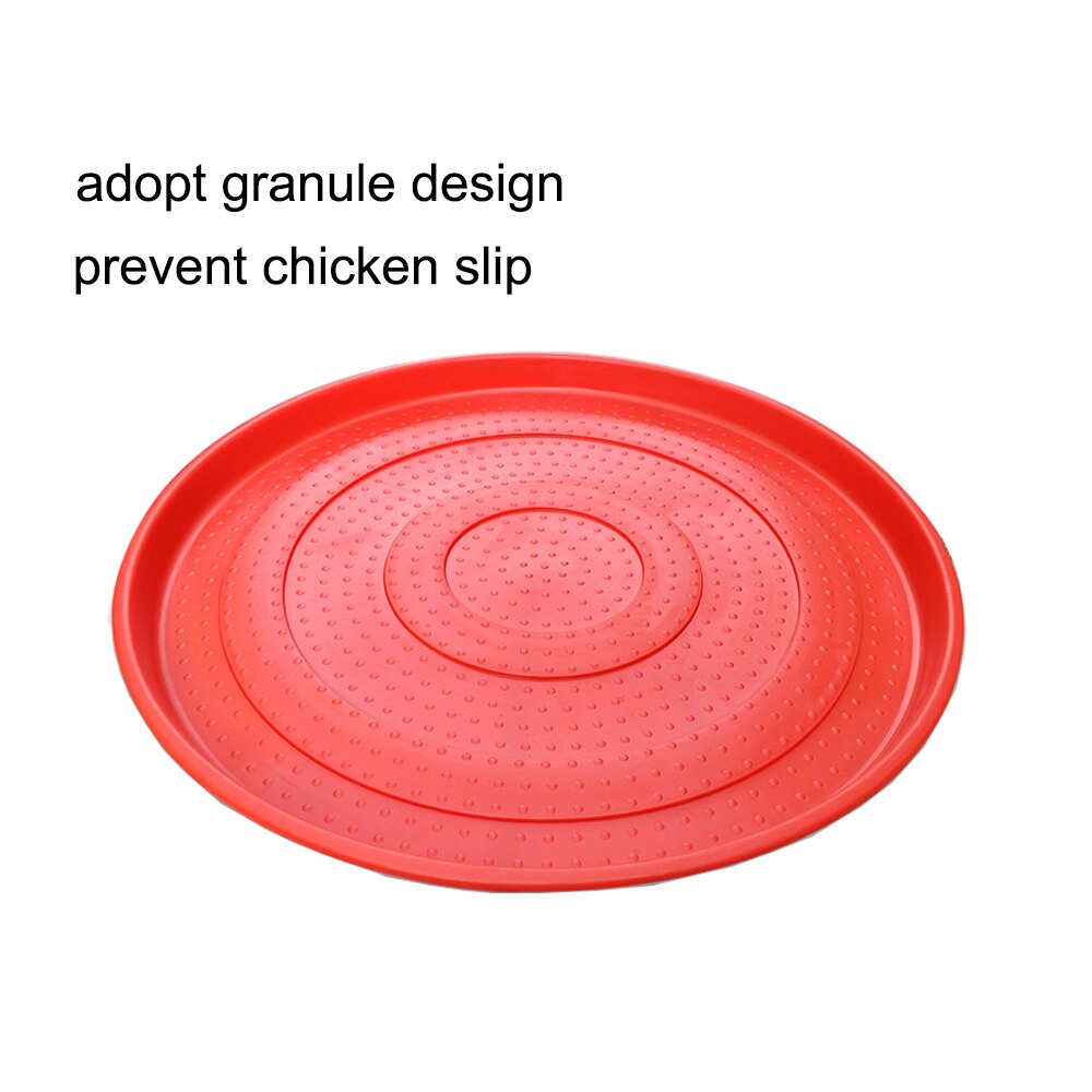 1PC Poultry Chicken Fodder Tray Red Plastic Chicks Feeding Plate Duck Goose Broiler Pigeon Feed Bowls Farming Animal Tools