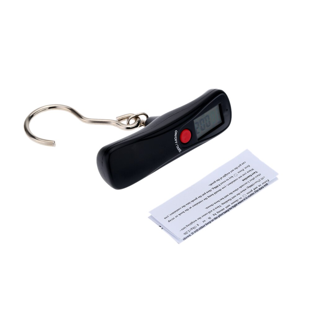 KKMOON LCD Digital Haken Skala 50Kg Für Angeln Gepäck Reise Gewichtung Steelyard Hängen Haken Digitale Waage Haken Skala