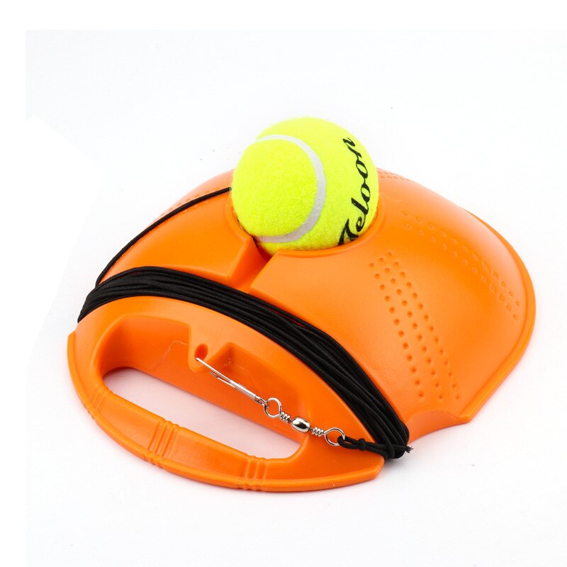 Entrenador de tenis, Base de pelota de rebote, de tenis para herramienta de ayuda práctica de autoentrenamiento, tenis de autoestudio,: orange