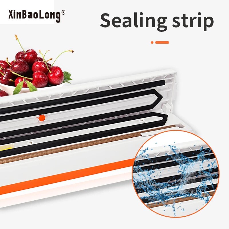 XinBaoLong Vacuum Food Sealer For Home Kitchen 220V/110V Automatic Vacuum Sealer Packaging Machine Include 15pcs Food Saver Bags