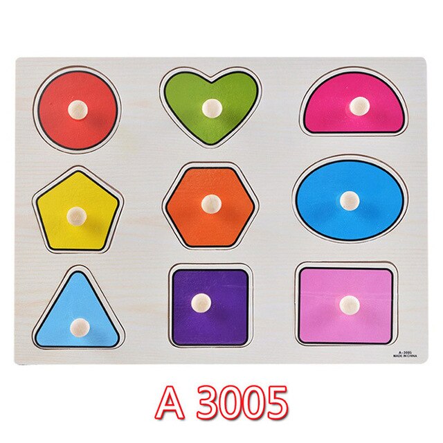 30cm Kid Early educational toys baby hand grasp wooden puzzle toy alphabet and digit learning education child wood jigsaw toy: A3005