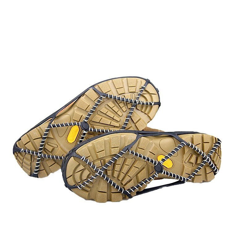 1 par de garra para nieve Ice, zapatos elásticos antideslizantes profesionales, botas, pinchos, agarres para zapatos, crampones para exteriores, Unisex