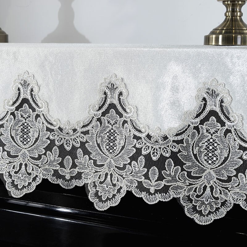 Pianon puolikansi pitsipianon kansi 85 x 200cm yksinkertainen moderni pölytiivis piano yleiskangasliina kodin sisustamiseen: 2