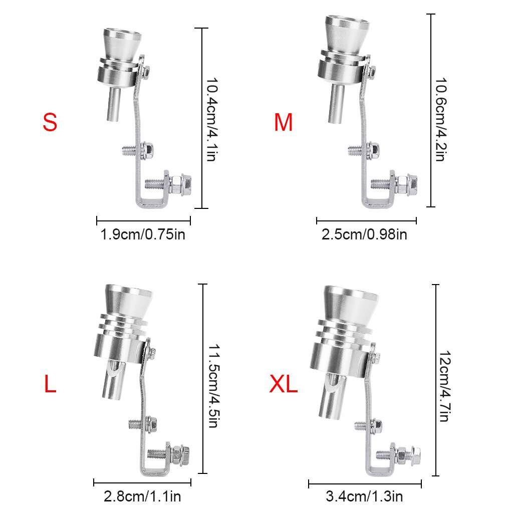Universal simulador Whistler de la motocicleta del coche de la onda de sonido modificación imitador Turbo silbato tubo de escape de sirena