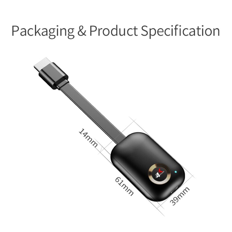 HDMI Wireless Display Empfänger 1080P 4K WiFi Dongle 2,4/5 Ghz Mobile Screen Cast Mirroring Adapter LHB99