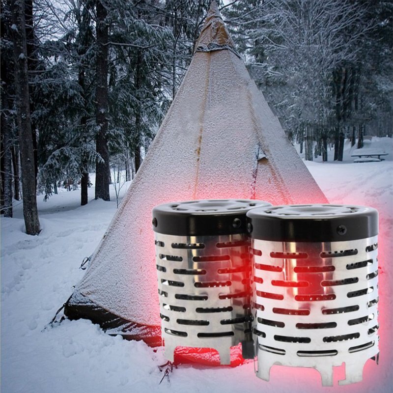 Poêle de chauffage de cuisine | Mini poêle de Camping Portable, poêle à bois, brûleur de chauffage d'extérieur en acier inoxydable, randonnée randonnée voyage