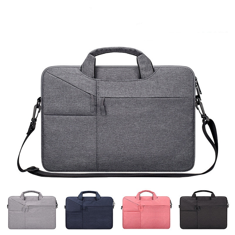 Men's Women's Shockproof Briefcase Laptop Bag Documents Cell Phone Storage Shoulder Tote Crossbody Travel Office Business Pouch