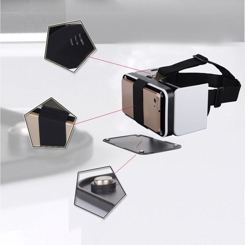 TOP VR Mini Mobile Phone Special Pocket Folding Glasses 3D VR Virtual Reality Glasses for Mobile Phone