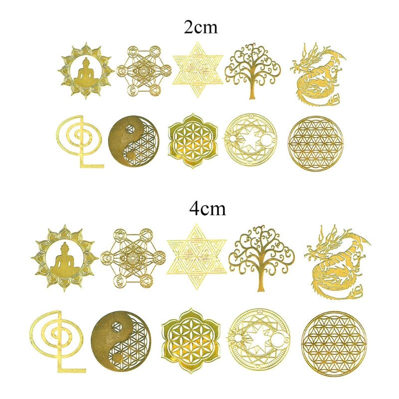 10Pc DIY 7 Chakra Copper Energy Tower Orgonite Sticker Flower Life Tree Pyramid Decor Epoxy Resin Fillings Resin Crafts: A
