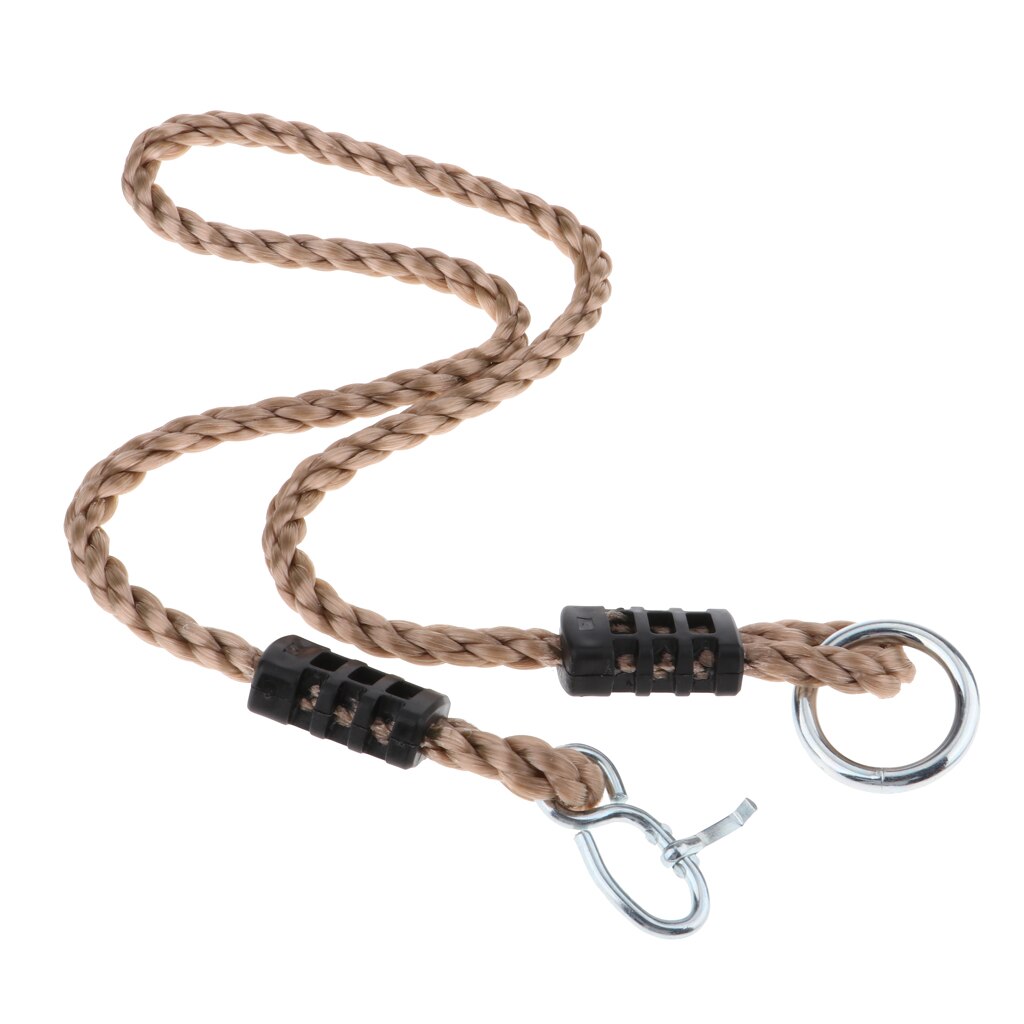 Adjustable Tree Rope Hanging Straps for Outdoor Swings/Hammock/Playground Set Accessories: 1m Brown