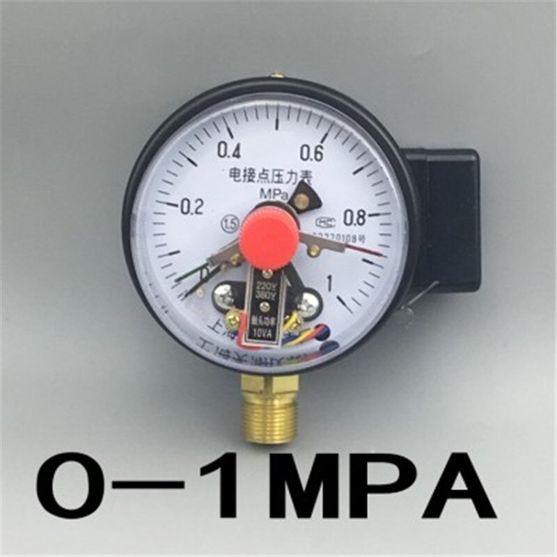 Diameter 100mm Direct Contact Pressure Gauge with Surface Vacuum Gauge Pressure Controller: Silver
