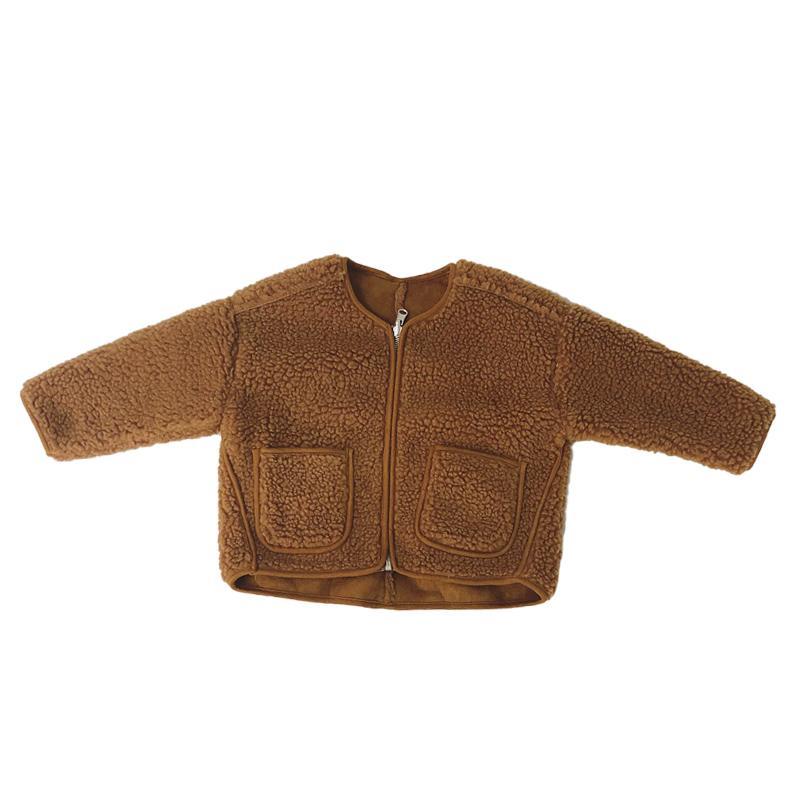 Winter Meisjes Faux Bontjas Katoen Gewatteerde Wol Blend Meisjes Fluwelen Jas Kid Winter Warm Bovenkleding Kerst Fleece Bovenkleding