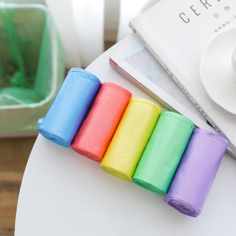 Bolsas de basura, bolsas de basura gruesas de un solo Color, duraderas, desechables, de plástico para limpieza ambiental, utensilios de cocina para el hogar