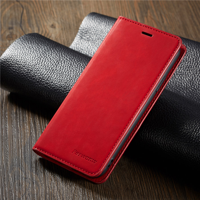 Raccoglitore di Cuoio di lusso di Vibrazione della Cassa Del Telefono Per Samsung Galaxy S10 S10E S10 Più S10 Lite Copertura Della Cassa Magnetica del Supporto di Carta coque Fundas: For Samsung S10Lite / Rosso