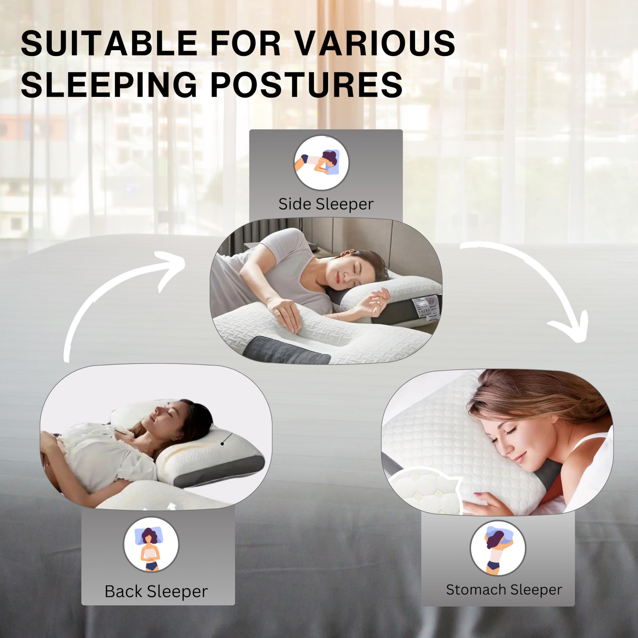 Nieuw nekkussen helpen slapen en beschermen de nek Cervicaal orthopedisch huishoudelijk sojavezelmassage SPA-kussen om te slapen