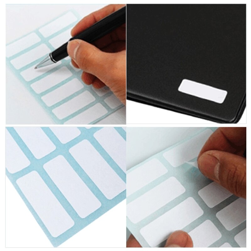 12 Sheet Self Adhesive Sticky White Label Lege Stickers Note Tags Craft