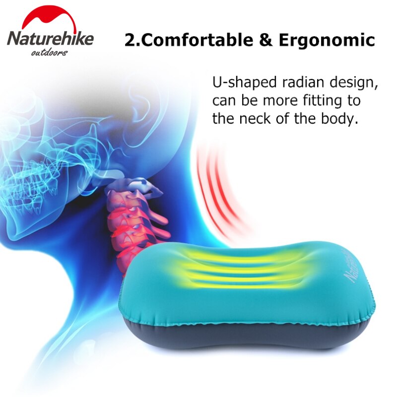 Naturehike Bijgewerkt Opblaasbaar Kussen Camping Air Kussen Ultralight Wandelen Slapen Kussen Outdoor Samendrukbare Nh Reizen Kussen
