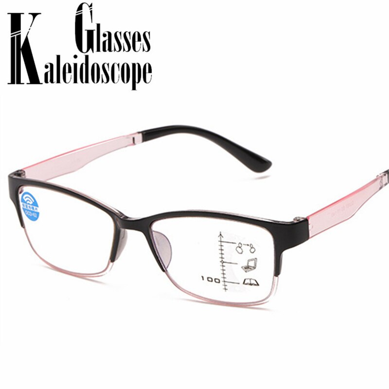 Progressive Multifocal Reading Glasses Women Men Anti Blue-ray Hyperopia Glasses Near Far Sight Diopter +1.0 1.5 2.0 2.5 3.0 3.5