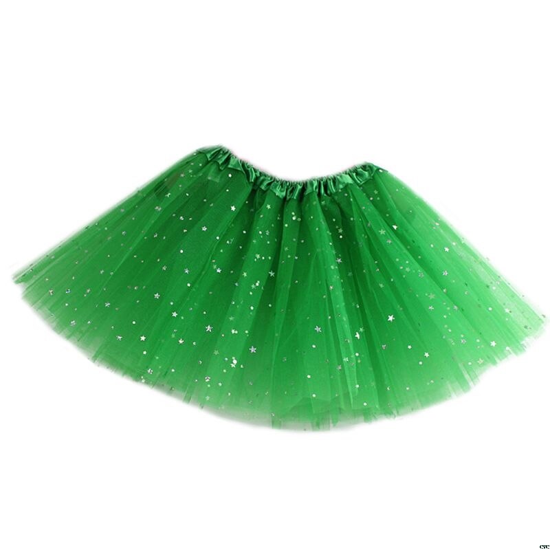 Enfant en bas âge fille Multi couches plissé Tutu jupe couleur unie paillettes or à pois paillettes Ballet jupon Costume Satin bord: 6