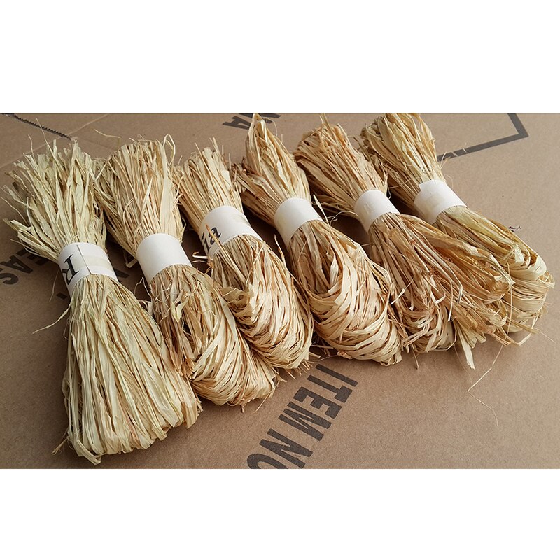 Cuerda de rafia Natural para decoración de fiestas, 1 Juego de cuerda de rafia Natural para manualidades, de invitación de boda