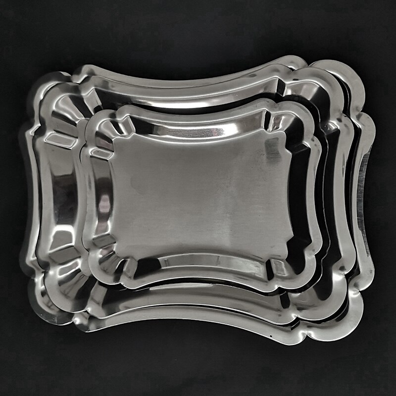 Plate Multi-Purpose Stainless Steel Plate Dessert Snack Nut Japanese Cuisine Bone Dish