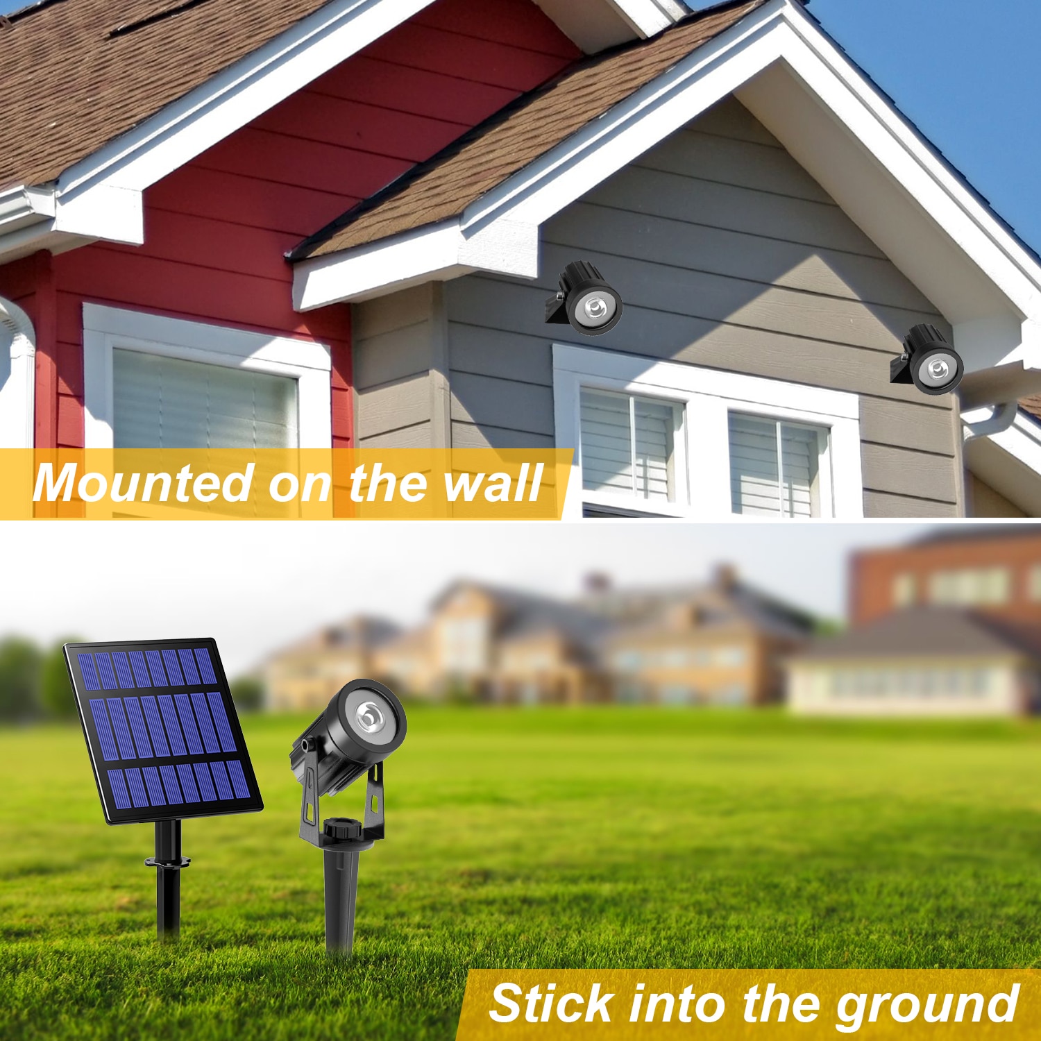 Spotlight op zonne-energie IP65 LED-licht op zonne-energie Buitenlandschap Tuin Boom Afzonderlijk lamp Aluminium antiroest zonnelamp