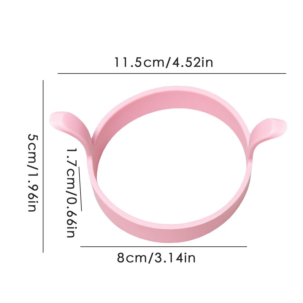 Anello in silicone Stampo per uova fritte Stampi per anelli per pancake antiaderenti Resistenti al calore Multi-funzione portatile Creativo per cucinare Strumento D IY: Colore rosa