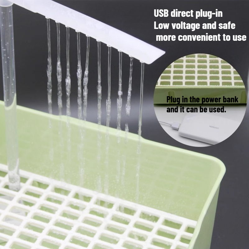 Vogel elektrische badkuipen regenbak automatisch circulerend water voor grasparkieten, pioen, valkparkieten en zonnekappen