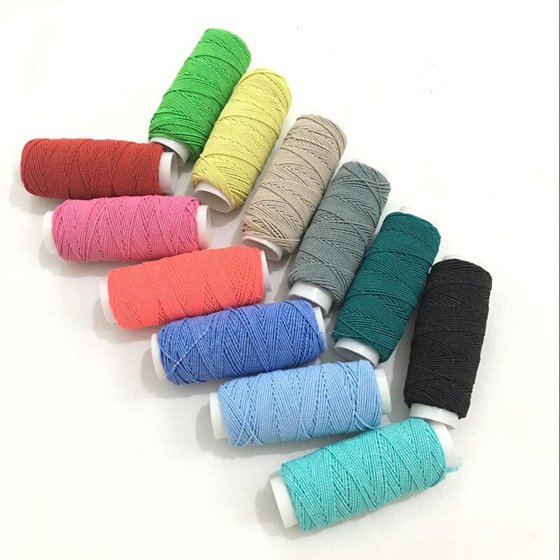 12 x kleurrijke Ronde Naaien Shirring Elastische Craft 20 Meter Spoelen AA7640