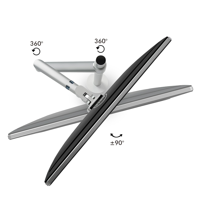 LARICARE Single Computer Monitor Desk Mount Stand With VESA 75mm*75mm or 100mm*100mm