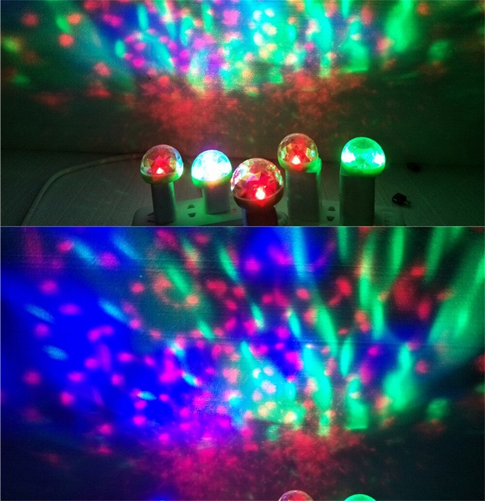 Led-bühnenlicht mit sprachsteuerung, handy-usb-mini-kristallkugel, kleine magische kugelleuchte, bunte rgb-lampe mit sprachsteuerung