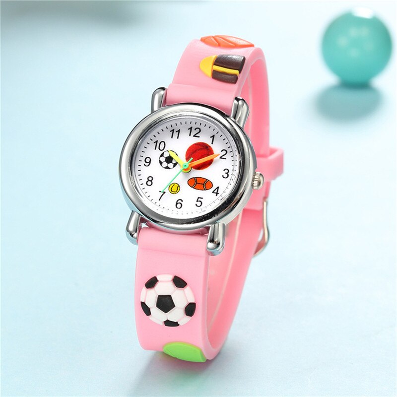 Kinderen Horloges 3D Relief Trend Mode Sport Kinderen Voetbal Patroon Quartz Horloge Voor Kerst Kinderen Dag