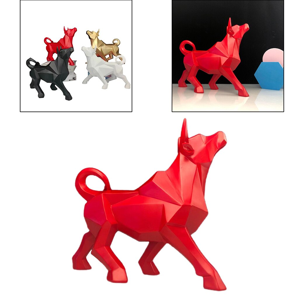 Bull Hars Beeldje Standbeeld Sculptuur Home Decoratie Ornamenten Huwelijkscadeau: Red