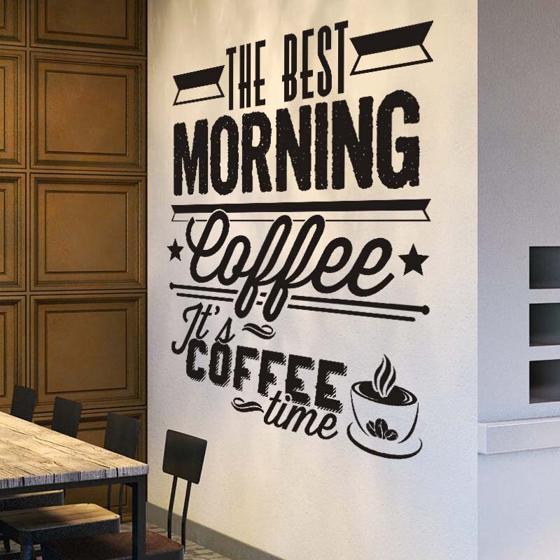 Coffee Shop Sign Goods Premium Goods Logo Cafe Decor Highest Wall Cup Decal Sticker Vinyl