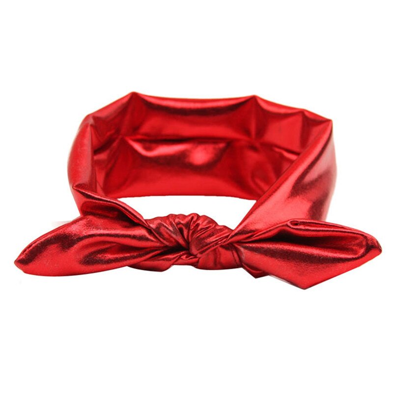 2017 venda quente klv crianças bandana hairbands para meninos meninas moda coelho design elasticidade lavar ouro bebê bandana acessório de cabelo: Vermelho
