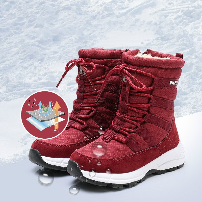 Herfst winter kinder sneeuwlaarzen kind waterdichte wol dikke warme schoenen voor meisjes jongens kind platform schoenen