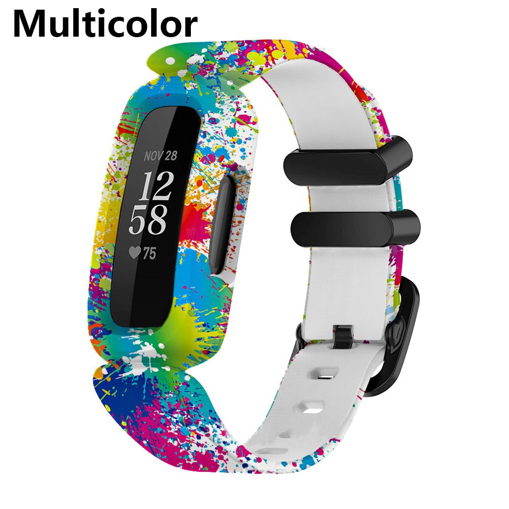 Wrist Strap Silicone Bracelet For Fitbit Ace 3/inspire 2 Smart Watch Band Bracelet Replacement Kids Wristband Watchbands: multicolor