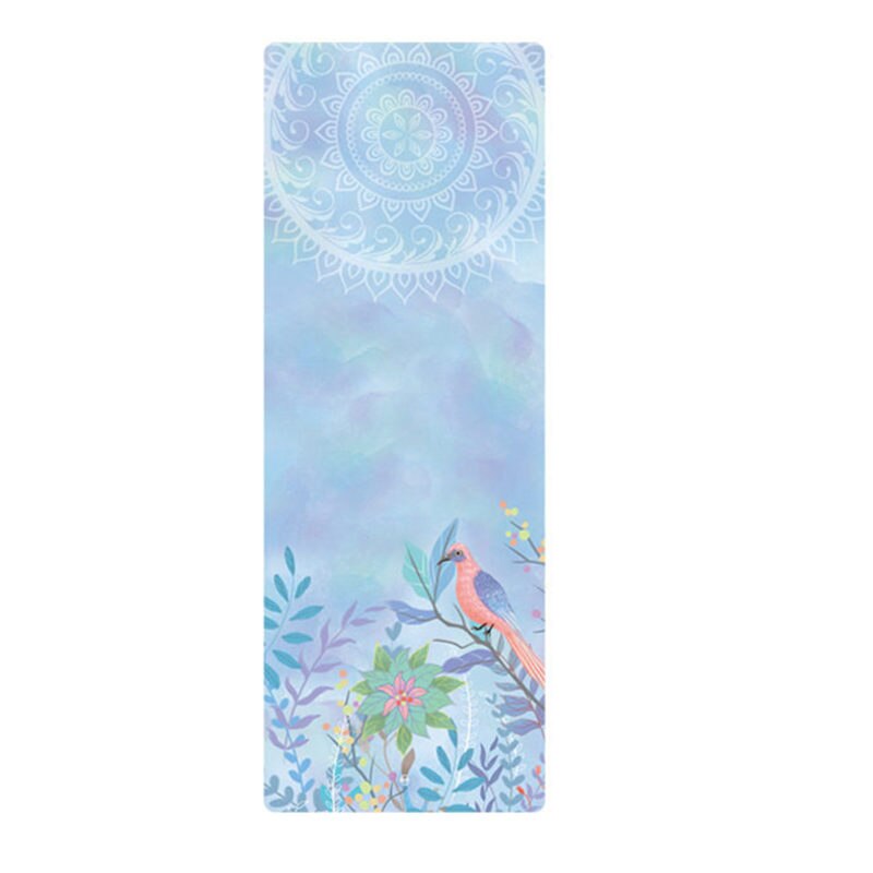 Bedruckte yogamatte aus naturkautschuk-wildleder, 183*68*1.5mm rutschfeste, umweltfreundliche übungsmatten für pilates, tanz, fitness und yoga: Frühling