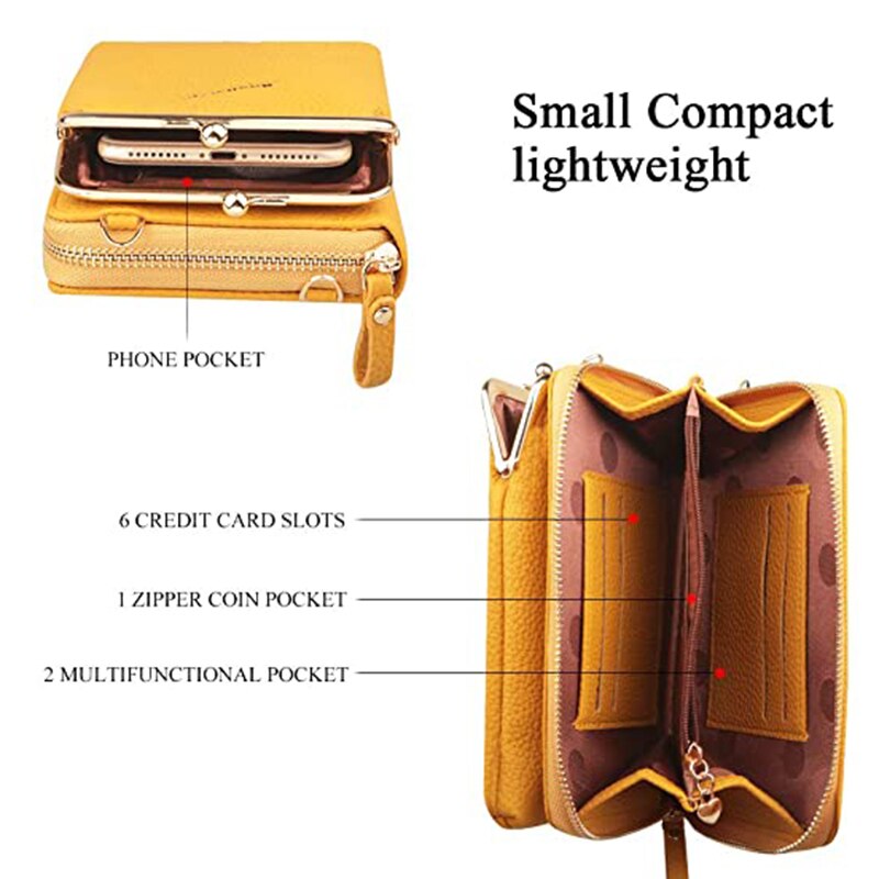 Vrouwen Kleine Telefoon Cross Body Purse Pu Leather Blocking Cross Body Mobiele Telefoon Tas Voor Vrouwen Met Rits &amp; lock