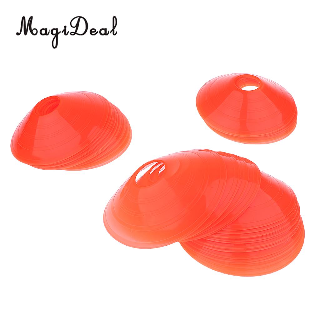 MagiDeal 50 Pieces Sport Soccer Mini Disc Cones Football Agility Taining Aids / Boundary Marker Saucer Cones