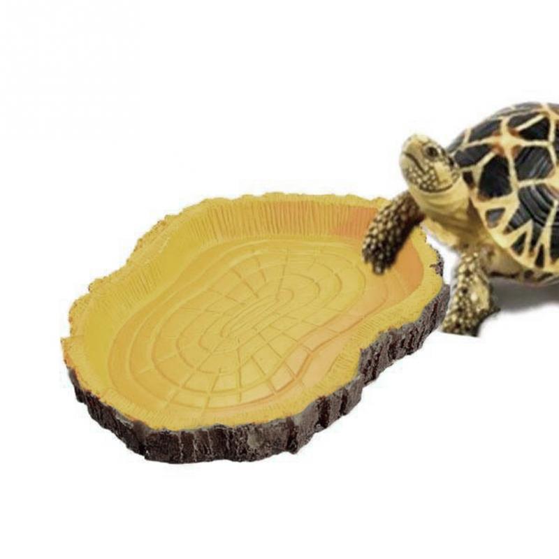 Reptile Tortoise Water Dish Food Tray Bowl Amphibians Gecko Snakes Lizard Tortoise Snake Plate Bath Bowl Feeding Tools