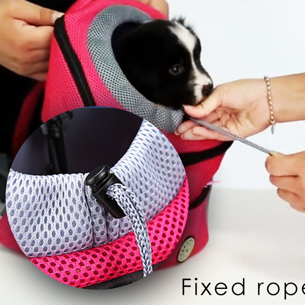 Tragbare Haustier Hund Katze Träger Tasche Doppelt Schulter Reise Rucksack draussen Vorderseite Taschen Oxford Gittergewebe Atmungsaktiv Hund Haustiere Zubehör