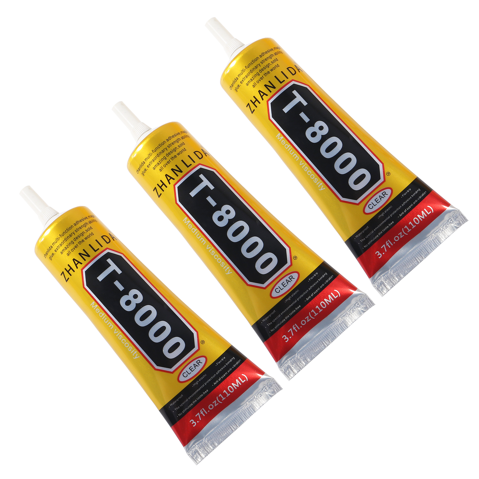 T8000 limtyper til mobiltelefoner  t8000 limtyper 15/50/110ml klæbestoffer multifunktionslim til telefonreparation tablet briller smykker