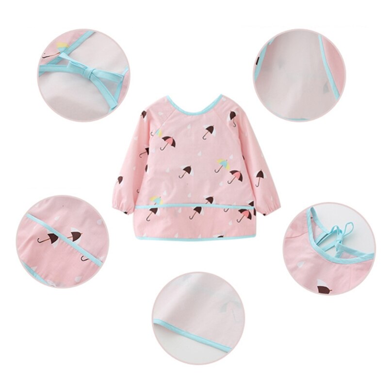 Lange Mouw Teken Smock Slab - Waterdichte Cartoon Voedingshoes voor Baby Kinderen Peuters