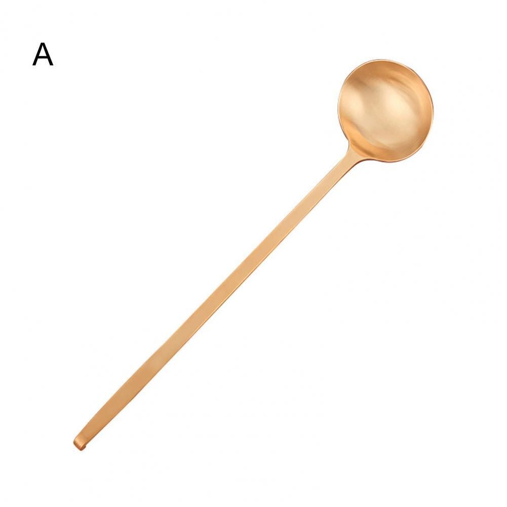 2 Stijlen Praktische Ergonomische Handvat Soep Schuimspaan Koperen Vergiet Lepel Anti-Vervormd Voor Hotel: A