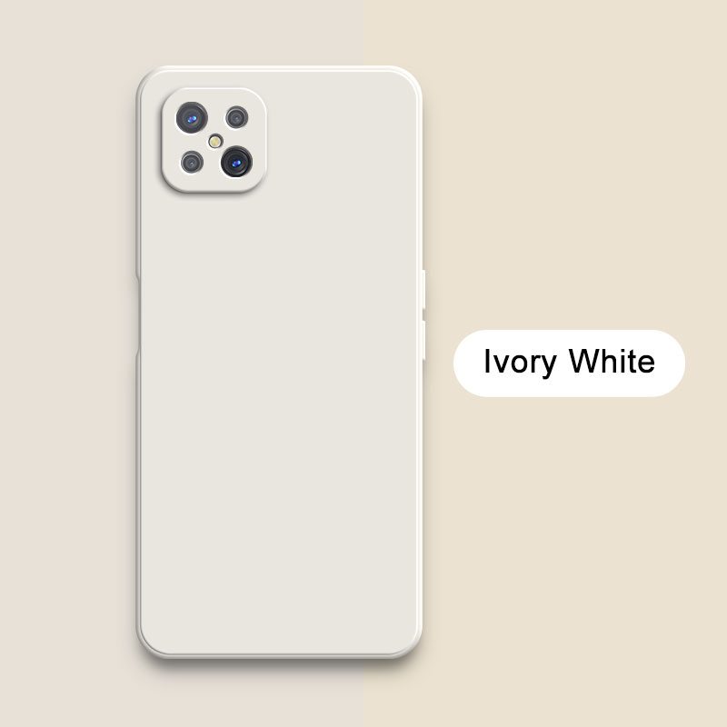 Custodia quadrata in silicone liquido per OPPO A92s Reno4 Reno 4Z Z 5G Fotocamera protettiva 360 Custodia morbida antiurto per telefono Accessori Funda: Neoprene / esercito verde