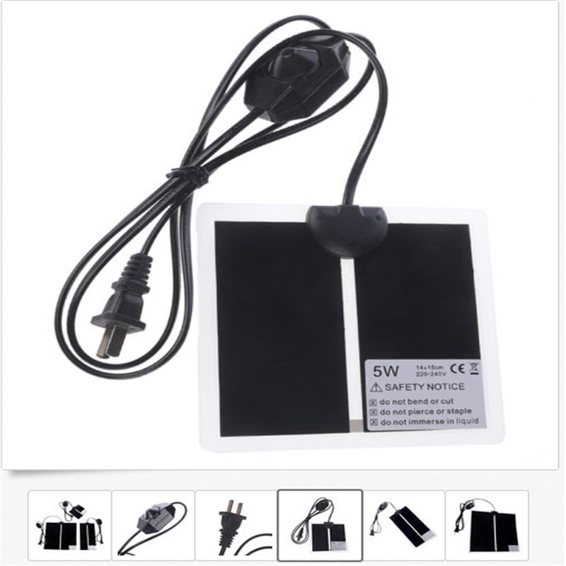 Heat Mat Reptile Brooder Incubator Heating Pad Warm Heater Pet Supply 5W 7W 14W: A / Power 7w